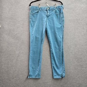 Free People Women Jeans W30 Denim Straight Button 25" Inseam